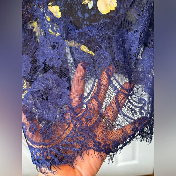 Free People Sunfade Slip Dress Navy Combo size medium NWT - Picture 5 of 11